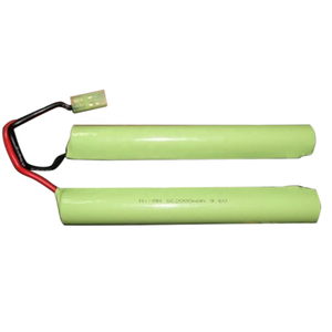 9.6 V 2/3A 1200 mAh <span class=keywords><strong>NiMH</strong></span> có thể sạc lại côn nhị khúc loại <span class=keywords><strong>airsoft</strong></span> <span class=keywords><strong>gun</strong></span> pin gói - Product Image 1