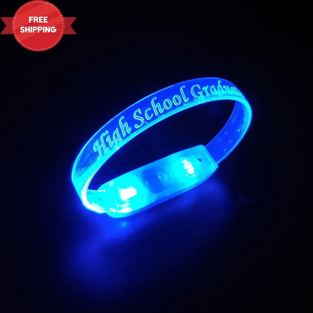 Hot New Products Light Up Novelties LED Flashlight Wristband Music LED Charm Bracelet