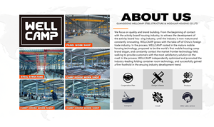 Casa Contenedor Prefabricada WELLCAMP, Estructura <span class=keywords><strong>de</strong></span> Acero Galvanizado, Panel Sándwich, para Uso en Hogar, Oficina o Villa, Diseño Moderno, Rápida Instalación - Product Image 6