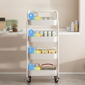 Elly có thể gập lại xe đẩy, nhiều lớp Snack lưu trữ giá, nhà bếp và phòng tắm di động đứng sàn tay đẩy - Product Image 4