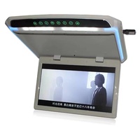Monitor de Techo para Auto de 15.6 Pulgadas, HD 1080P, Plegable, Reproductor MP5 con Luz Ambiental LED, Universal para Autobús y RV