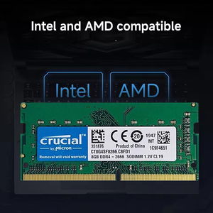 Crucial Laptop <span class=keywords><strong>DDR4</strong></span> <span class=keywords><strong>RAM</strong></span> <span class=keywords><strong>8GB</strong></span> SODIMM 260Pin Notebook Memoria Compatible con Intel AMD 3200 2400 2666MHz 2133MHz Función de NON-ECC - Product Image 5