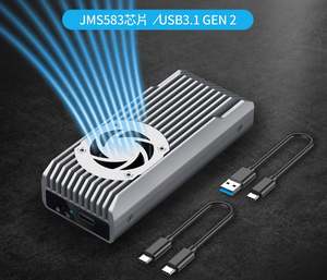 NVME katı hal sabit disk kutu akıllı fan soğutma <span class=keywords><strong>m</strong></span>.<span class=keywords><strong>2</strong></span> katı hal nvme sabit disk kutu metal yazma koruması - Product Image 2