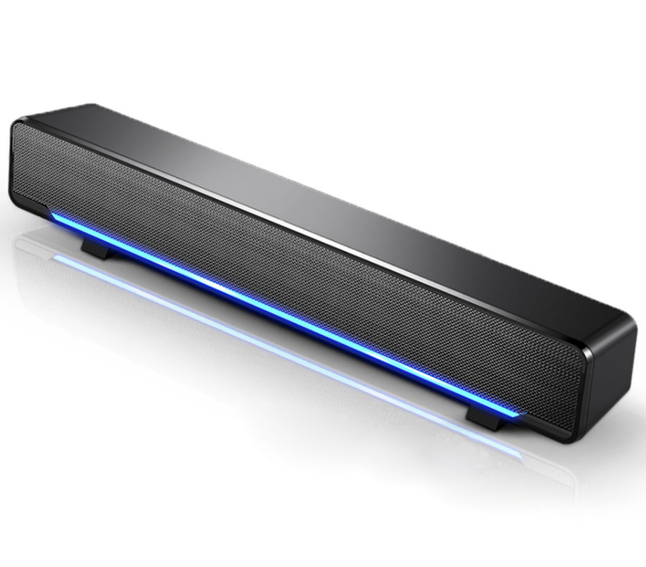 Лидер продаж, звуковая панель, Система домашнего кинотеатра со светодиодной подсветкой 3,5 мм, колонка без рук, проводные USB-колонки для музыки, настольные колонки