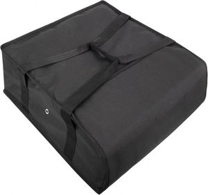 Grand sac isotherme noir pour livraison de pizzas 20 x 20, design premium rayé, sac de courses pour aliments ou plage - Product Image 3