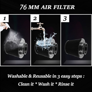 Filtre à air haute performance 76 mm pour mise à niveau et rénovation automobile - Product Image 4