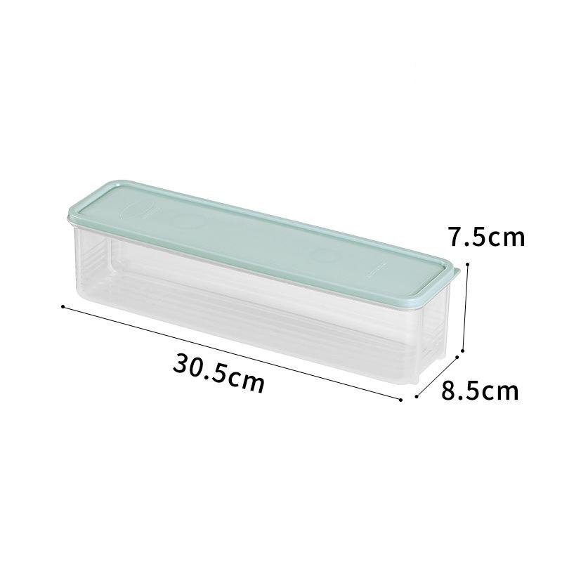 Caja transparente con tapa azul claro