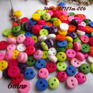 6Mm 2 Lỗ 16 Màu Sắc Nhựa Mini Nút Cho Búp Bê Nhỏ Quần Áo May Thủ Công Trang Trí Nhỏ Nút Bán Buôn - Product Image 2