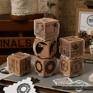 Cap buku pegangan kayu kotak harta karun cap buku pegangan kayu Vintage 3 sisi - Product Image 2