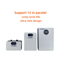 SAMAS Batería LiFePO4 de 25.6V 51.2V 100Ah 200Ah 280Ah para Montaje en Pared, Sistema de Almacenamiento de Energía Solar Doméstico con BMS Inteligente y Ciclo Profundo
