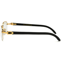 Gafas Borregls de cuerno de búfalo para hombre, monturas cuadradas de diseñador de marca, gafas de lujo para mujer, monturas ópticas 8101027
