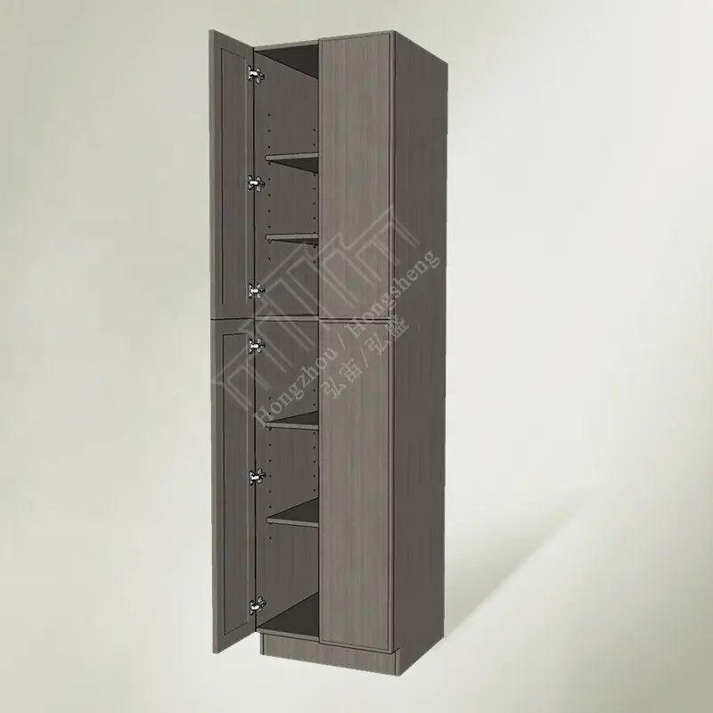 Factory New Product Promotion Price Wholesale Tall Cabinet Melamine Finish Pantry Cabinet Solid Wood Tall Cabinet With Doors