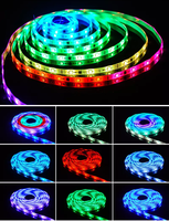 DC 12V WS2811 Smart RGB LED Strip 10CM Direccionable y programable 60Leds/M SMD5050 Corte 10CM Luz LED programable