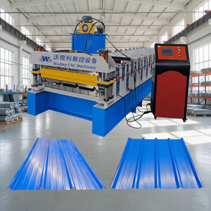 เครื่องขึ้นรูปลอนหลังคาโลหะ Aluzinc TR4/TR5/TR6 พร้อมมอเตอร์เกียร์บ็อกซ์ สำหรับแผ่นหลังคาโลหะ ความหนา 0.3-0.8 มม. รับประกัน 2 ปี - Product Image 1