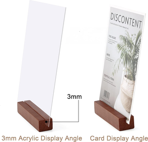ที่วางป้ายชื่อไม้ ที่วางป้ายหมายเลขโต๊ะไม้ ที่วางป้ายแสดงชื่อ - Product Image 2
