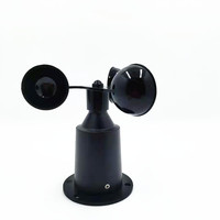 Anemómetro de Tipo Copa, Material ASA, Sin Aspas, Servidor Libre, Cero Mantenimiento, Sensor de Velocidad del Viento para Exteriores, para Campos de Golf
