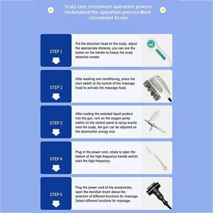 Máy chăm sóc da đầu đa chức năng 5 trong 1, máy phun nano trị liệu tóc, máy phân tích nang tóc với chức năng massage - Product Image 4