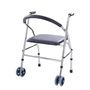 Canyu <b>Walker</b> With Seat And Wheels Stainless Steel Walking Aid For <b>Elderly</b> Mobility Assistance - Product Image 2