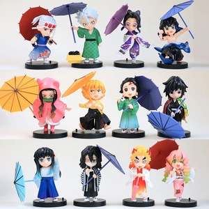 Figurine d'action en PVC, ornements de voiture, dessin animé, anime, <span class=keywords><strong>démon</strong></span> Tanjirou, boîte mystère tendance, collection de figurines d'action, jouet personnalisé - Product Image 3