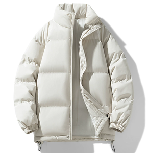 Veste bouffante d'hiver chaude en nylon surdimensionnée rétro avec fermeture éclair Veste en duvet pour hommes Veste en duvet bouffante - Product Image 5