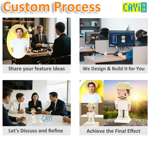 Cayi Gạch Đầu Con Số Tùy Chỉnh Đầy Đủ Cơ Thể Gạch Con Số Nhỏ Hạt Khối Đồ Chơi Gạch Tôi Con Số Vui Giáng Sinh Quà Tặng - Product Image 3