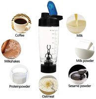 Vente en gros 600ML Mélangeur électrique de protéines Shaker Bouteille Mini presse-agrumes portable Tasse à café en plastique à agitation automatique Cadeau écologique