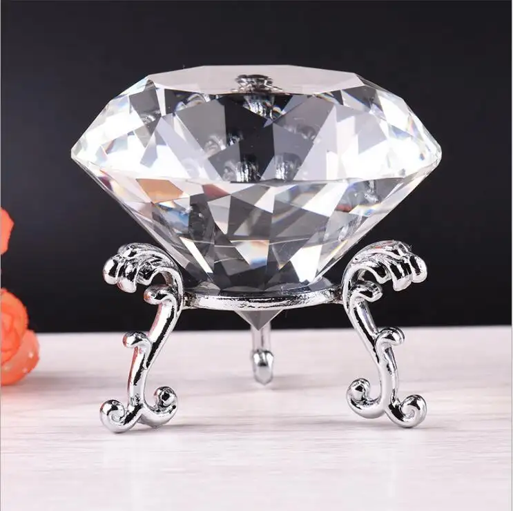 Blu Cristallo di Diamante Falso Con In Piedi Per La Decorazione Della Tavola di nozze souvenir regalo prezzo a buon mercato di cristallo di diamante
