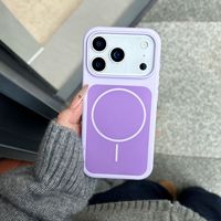 Étui de téléphone portable magnétique en silicone liquide bicolore pour iPhone 18 Pro Max, étuis magnétiques en silicone liquide