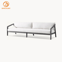 Ensemble de chaises longues d'extérieur modernes en aluminium, table basse, mobilier de conversation pour patio, accent en rotin tressé pour balcon et jardin