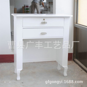 Bureau de réception en bois blanc avec tiroirs, forme carrée, durable, pour utilisation dans la salle de bain - Product Image 1