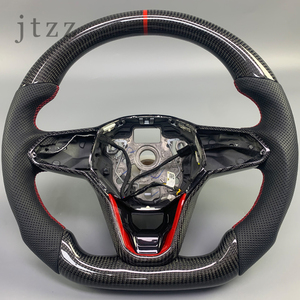 Volante de Fibra de Carbono Duradero con Larga Vida Útil, Apto para Actualizar el Volante del Automóvil Volkswagen <span class=keywords><strong>GTI</strong></span> MK8MK7MK6MK5 - Product Image 1