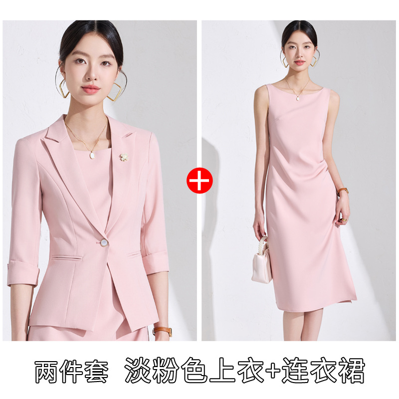 light pink suit dress