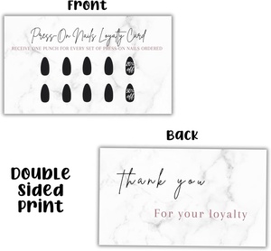 Cartes de présentation pour faux ongles à presser très demandées, format 2x3,5 pouces, cartes de fidélité et de réduction pour ongles, kit DIY pour faux ongles à presser - Product Image 5