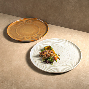 Plat principal de restaurant Vaisselle Assiette en céramique Salle à manger fine Utilisation Tacheté Design Porcelaine Plats Vaisselle Entrées Assiette plate - Product Image 2