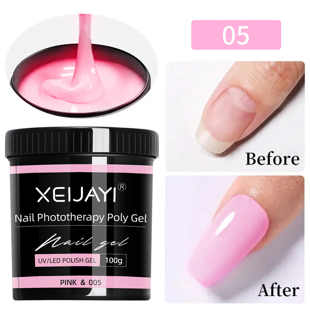 Gel per estensione fototerapia in barattolo nero grande da 100 g 05