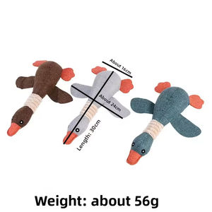 Jouet pour chien en lin de canard sauvage, résistant aux morsures, de haute qualité, pour nettoyer les dents, couine et fait des sons - Product Image 4