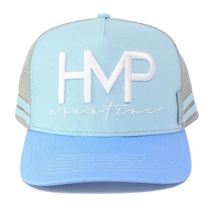 Gorra de béisbol de malla de algodón a rayas de perfil alto estructurada de 5 paneles con doble franja lateral, calidad personalizada, estilo australiano - Product Image 2