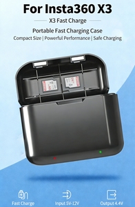 Boîtier <span class=keywords><strong>de</strong></span> charge rapide USB Type C pour Insta360 X3, chargeur <span class=keywords><strong>de</strong></span> batterie, boîte <span class=keywords><strong>de</strong></span> <span class=keywords><strong>rangement</strong></span>, accessoire pour caméra d'<span class=keywords><strong>action</strong></span> - Product Image 2