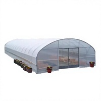 Serre agricole pour légumes, serre mono-chapelle en film plastique PE, tunnel polyvalent à vendre