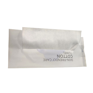 Sac d'emballage <span class=keywords><strong>de</strong></span> serviettes en coton retirables personnalisées sac d'extraction <span class=keywords><strong>de</strong></span> serviettes en coton jetables en plastique avec ligne facile à déchirer - Product Image 1