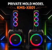 Nouveau microphone sans fil intelligent à commande vocale KMS-X801AI de 8 pouces de KIMISO, 40W haute puissance, haut-parleur Bluetooth avec caisson de basses