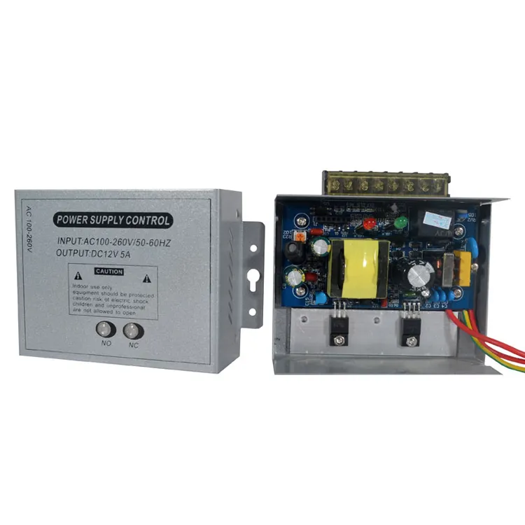 문 접근 제한 체계 전원 스위치를 위한 AC110-240V 전력 공급 12V 5A 접근 제한 전력 공급