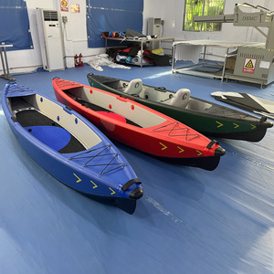 Personnalisable 2 personnes <span class=keywords><strong>K2</strong></span> bateau de pêche point de chute aviron Kayak canoë PVC Sports nautiques gonflables avec sièges détachables pagaies - Product Image 2