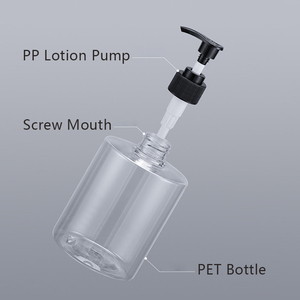 Chai nhựa PET in ấn tùy chỉnh 500ml hình trụ, số lượng đặt hàng tối thiểu thấp, dùng cho dầu gội, sữa tắm, sữa dưỡng thể - Product Image 3