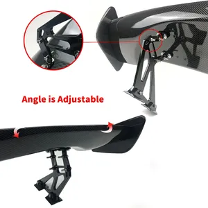 XGS 2025 OEM Car Universal Adjustable Rear Trunk <strong>Spoiler</strong> Racing Wing Carbon Fiber <strong>GT</strong> Style Modified Tail Wing Trim Kit - Product Image 6