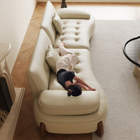 Neues Chinesisches Wohnzimmer-Kombinationssofa aus Stoff, Nordeuropäisches Eschenholz-Rattan-Sofa, Massivholz-Sofa