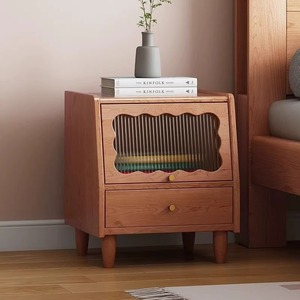 French Retro Small <strong>Oak</strong> Medieval Children's <strong>Bedside</strong> Table Creative Storage <strong>Cabinet</strong> Baking Paint Convertible Modern for Home - Product Image 2