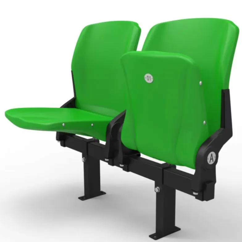 Vente en gros de chaise de stade de football en plastique fixe avec dos pour zone publique