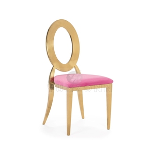 Moderno oro Chiavari sedie buco posteriore in velluto matrimonio sala da pranzo casa all'aperto Hotel eleganti ristoranti in metallo - Product Image 6