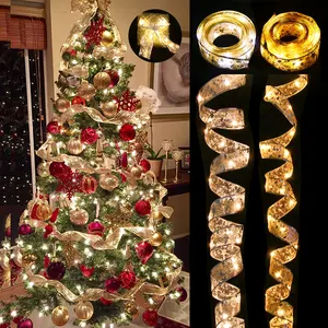 Lint Fairy Light Kerst Decoratie Kerstboom Ornamenten Voor Thuis 2022 Bogen String Lights Navidad Natal Nieuwjaar 2023